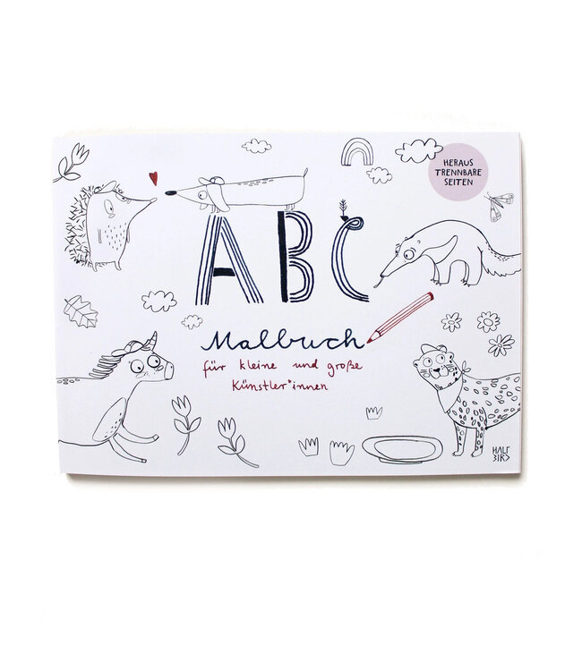Halfbird ABC Malbuch mit heraustrennbaren Seiten