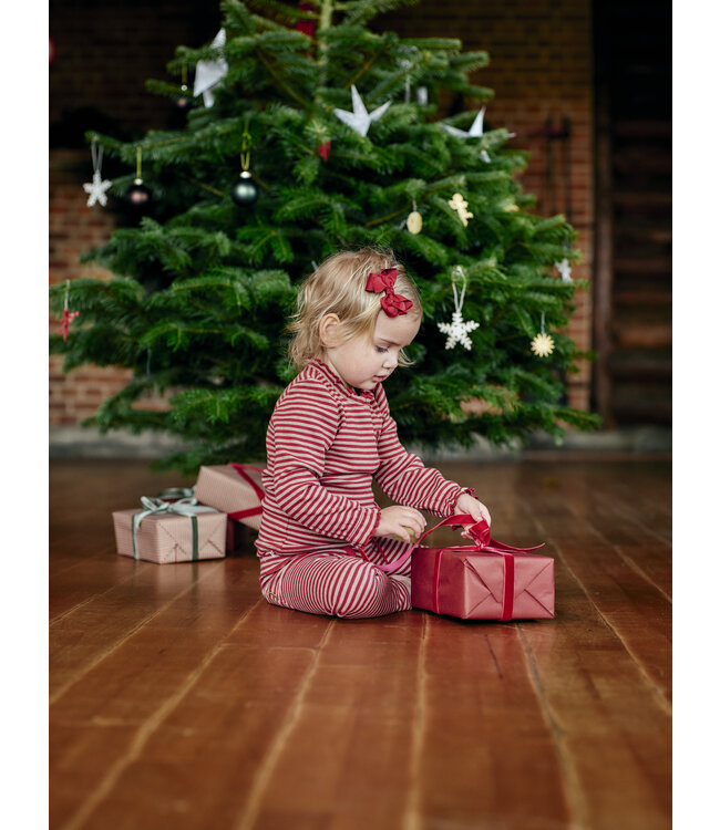 Hust and Claire Lucie Leggings - Biobaumwolle gestreift - teaberry