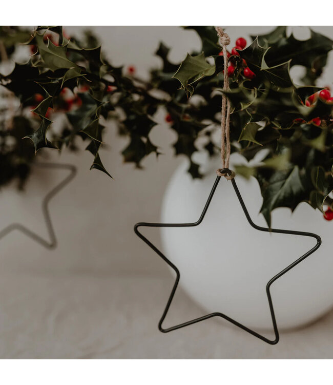 Eulenschnitt Metallanhänger Stern 6er Set