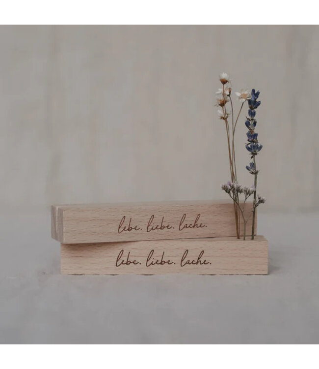 Eulenschnitt Karten-/Blumenhalter 2er Set - Lebe Liebe Lache
