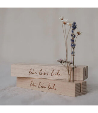 Eulenschnitt Karten-/Blumenhalter 2er Set - Lebe Liebe Lache