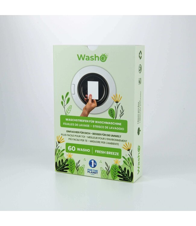 Washo 1 Box mit 60 Washo-Waschstreifen Fresh Breeze