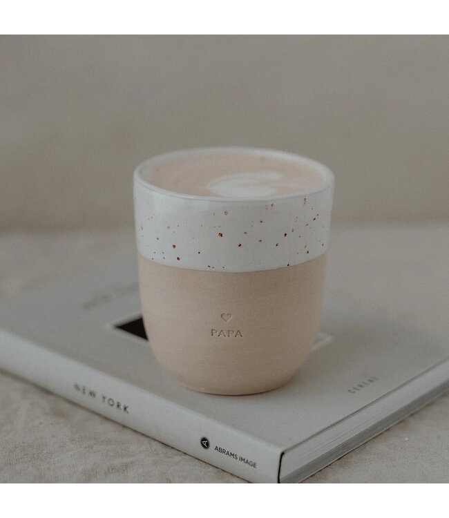 Eulenschnitt Becher Papa Steingut spülmaschinenfest