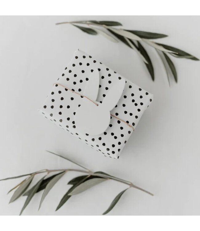 Eulenschnitt Holzanhänger Hase weiss im 8er Set