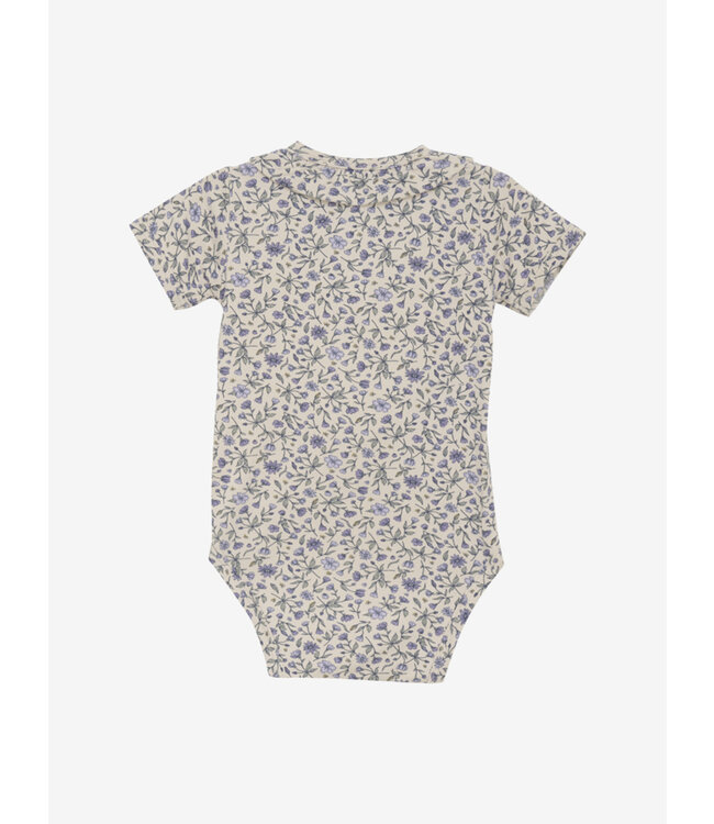 Fixoni Body kurzarm Bambusviskose geblumt - tapioca