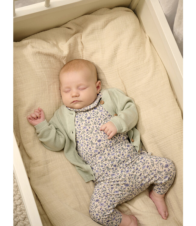 Fixoni Body kurzarm Bambusviskose geblumt - tapioca