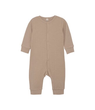 CeLaVi Pyjama Bambusmix gerippt warm taupe