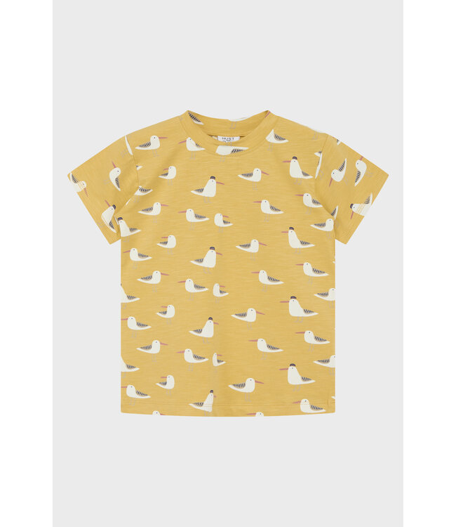 Hust and Claire T-Shirt Arthur - Mövenprint - Biobaumwolle - banana