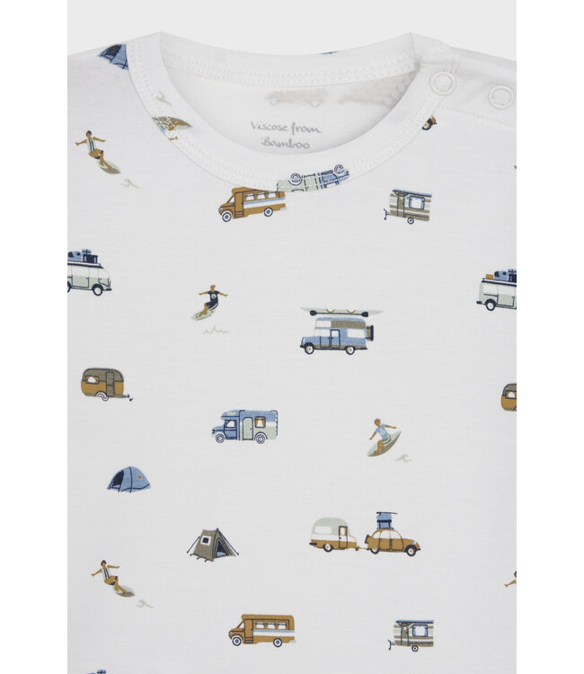 Hust and Claire Buller Body langarm - Camping Bambusviskose white sand