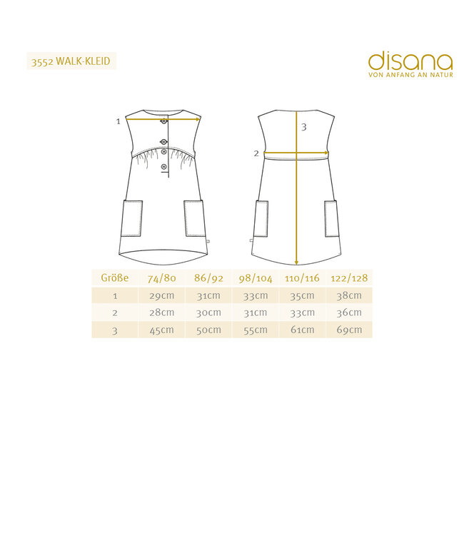 Disana disana Walk-Kleid - Wollwalk - rosé