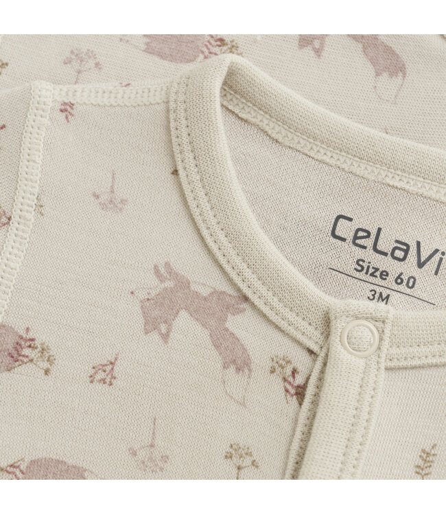 CeLaVi Pyjama Bambusviskose/Wolle  Füchse