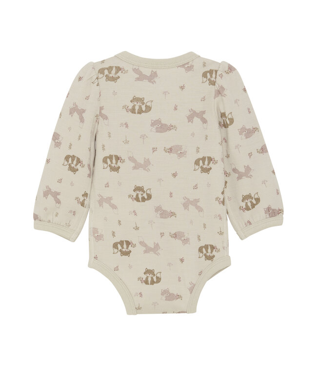 CeLaVi Body langarm - Blumen - Wolle/Bambusviskose - peach whip - Copy