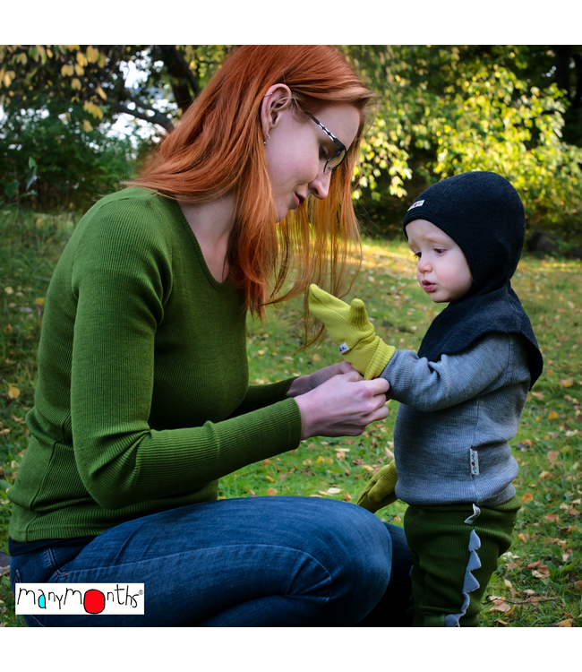Manymonths Woll-Elefantenmütze - Schlupfmütze  Merino classic blue