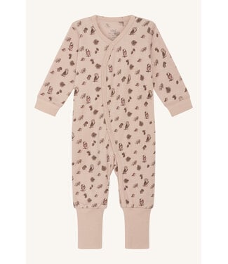 Hust and Claire Moby Pyjama  Merinowolle Eulen rose cloud