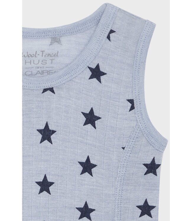 Hust and Claire Unterhemd Fecel Wolle/Tencel ever blue