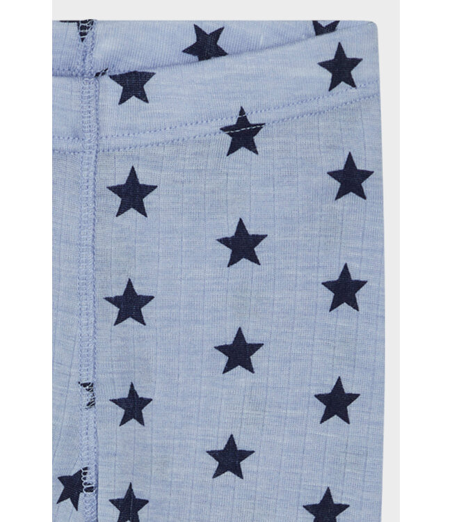 Hust and Claire Leggings Locel Sternen Wolle/Tencel ever blue