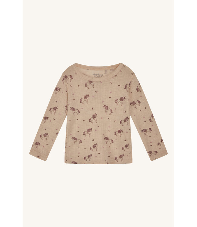 Hust and Claire Langarmshirt Acel Einhorn Wolle/Tencel rose cloud