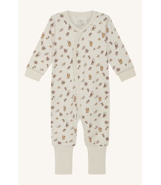 Hust and Claire Moby Pyjama  Merinowolle Eulen french oak