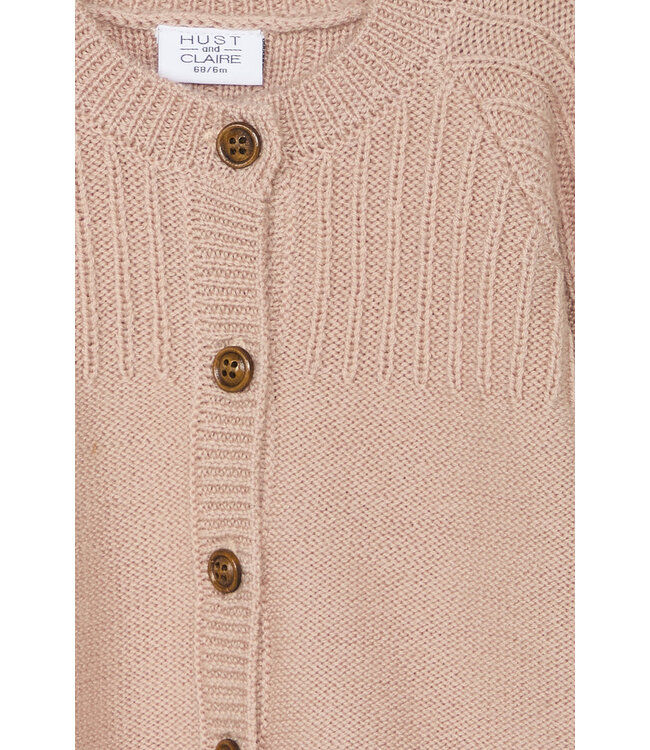 Hust and Claire Cardigan Curi Merinowolle rose cloud