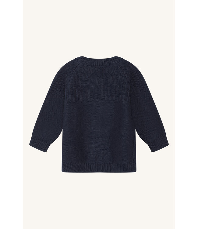 Hust and Claire Cardigan Curi Merinowolle more navy