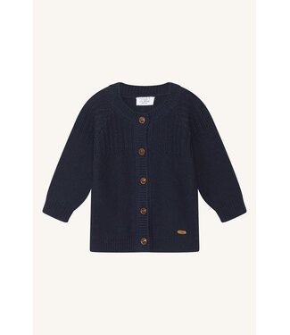 Hust and Claire Cardigan Curi Merinowolle more navy