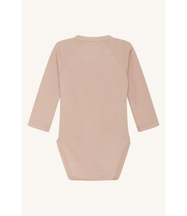 Hust and Claire Bia  Wickelbody langarm Merinowolle rose cloud