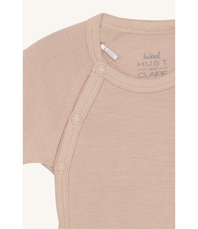 Hust and Claire Bia  Wickelbody langarm Merinowolle rose cloud