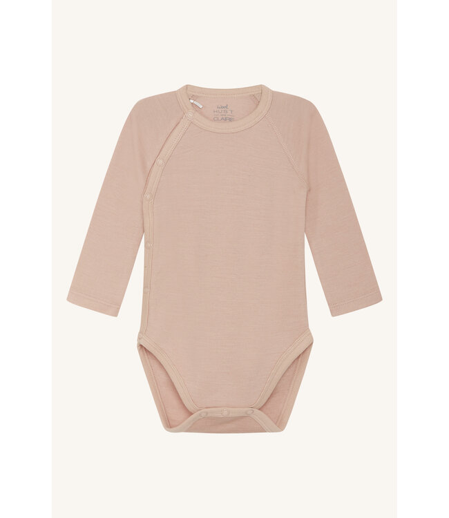Hust and Claire Bia  Wickelbody langarm Merinowolle rose cloud