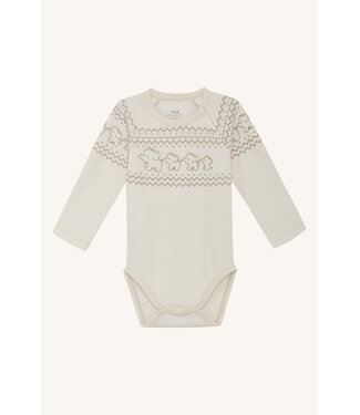 Hust and Claire Body Bosti langarm Merinowolle Elefanten french oak