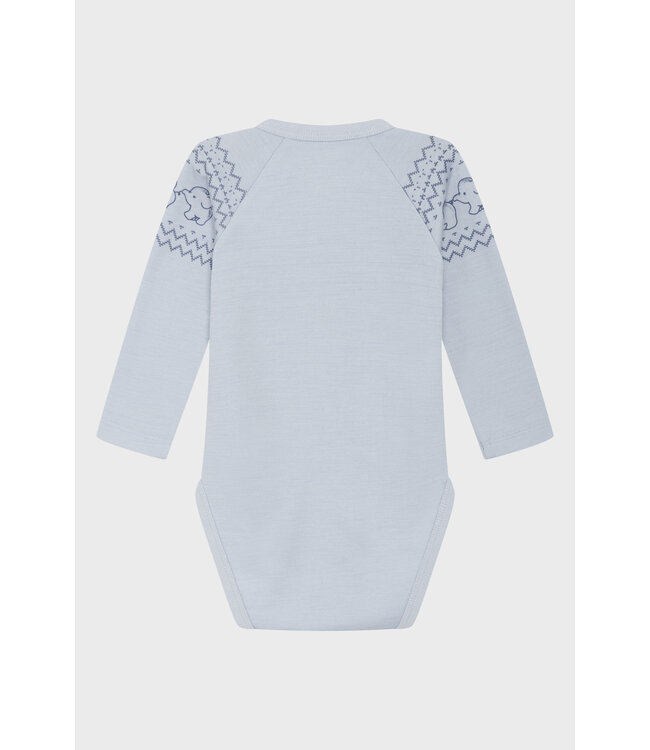 Hust and Claire Body Bosti langarm Merinowolle Elefanten cloud blue