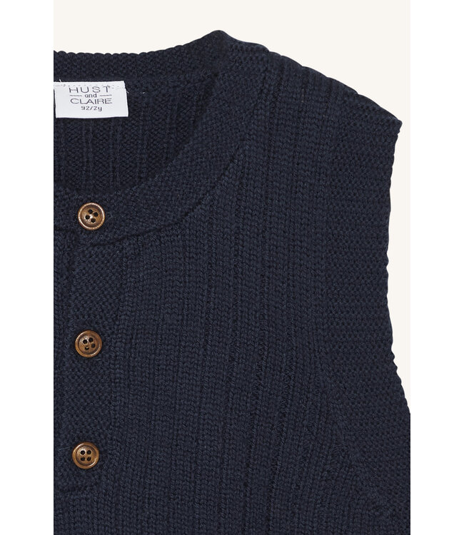 Hust and Claire Weste / Pullunder Edi Merinowolle more navy