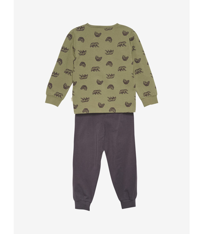 CeLaVi Pyjamaset Bär Baumwolle gothic olive