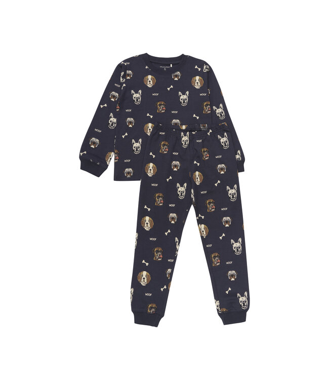 Minymo Pyjamaset Hunde Biobaumwolle parisian night