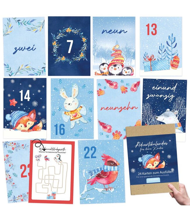 Papierdrachen Mitmach-Adventskalender für Kinder
