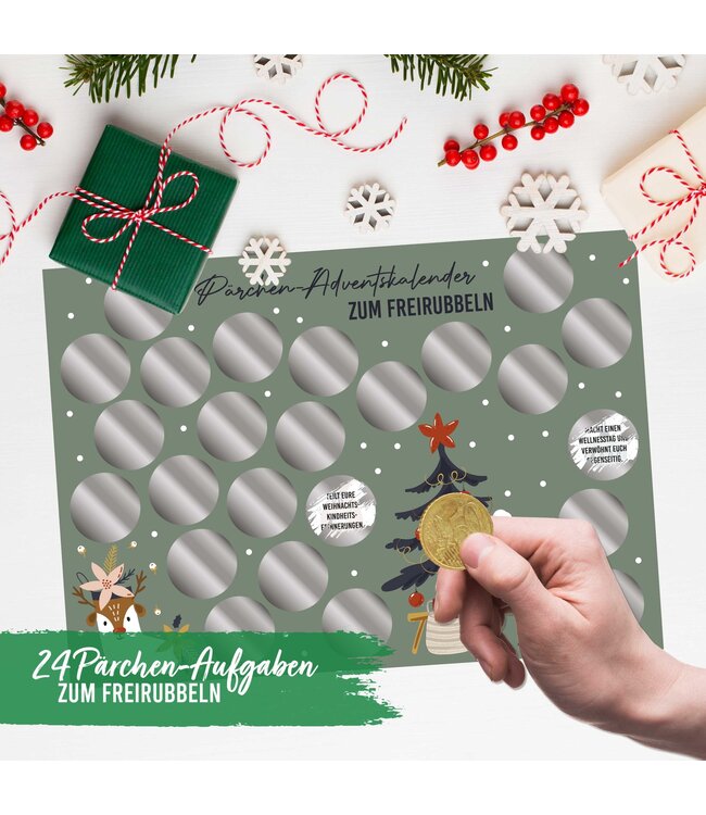 Papierdrachen  Adventskalender zum Freirubbeln – Aufgaben zu Zweit