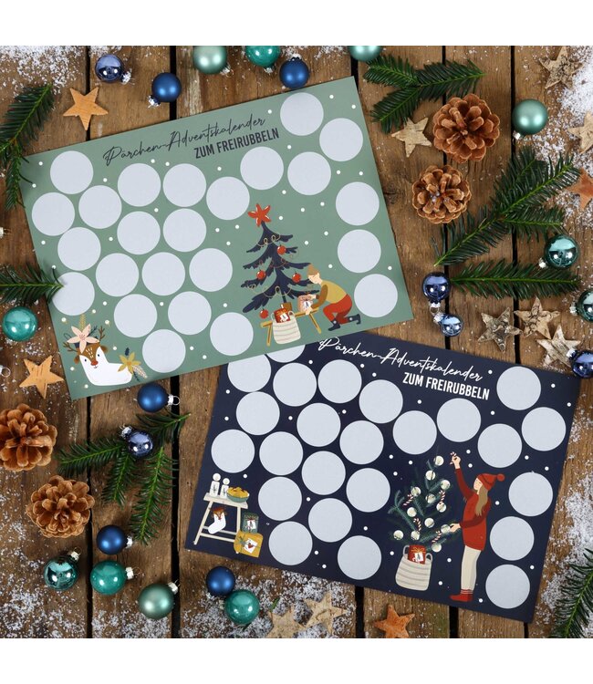Papierdrachen  Adventskalender zum Freirubbeln – Aufgaben zu Zweit