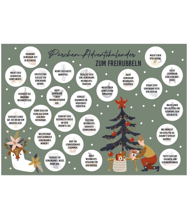 Papierdrachen  Adventskalender zum Freirubbeln – Aufgaben zu Zweit