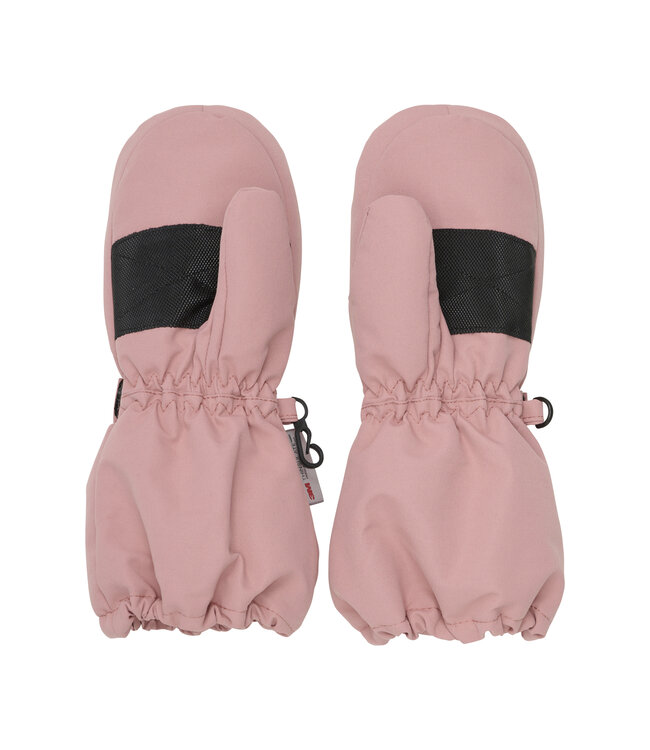 Minymo Fäustlinge mit Daumen und Klettverschluss - dusty rose
