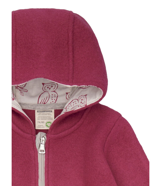 Loud and Proud Overall aus Wollfleece mit mit Eulen