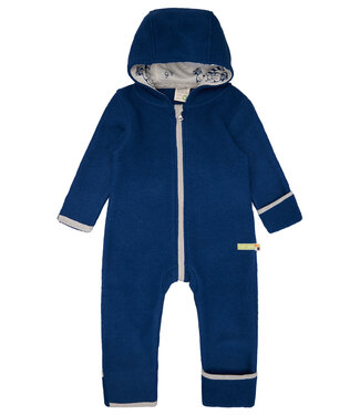 Loud and Proud Overall Wollfleece mit Eulen ultramarin
