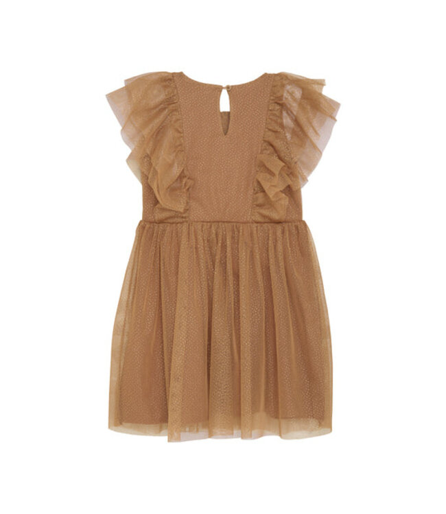 Minymo Tüllkleid Gold mit Glitzer