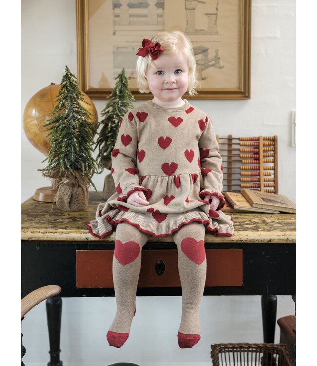 Hust and Claire Karina Strickkleid mit Herzen Biobaumwolle