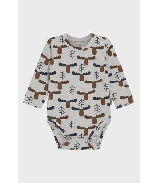 Hust and Claire Billy Body langarm -  Elchprint Biobaumwolle