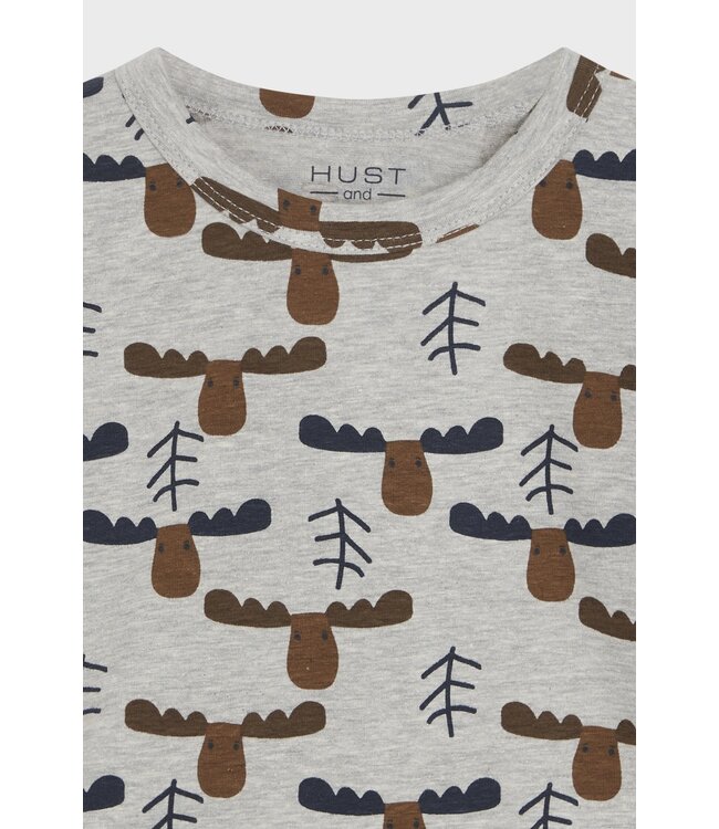 Hust and Claire August Shirt langarm - Elchprint Biobaumwolle