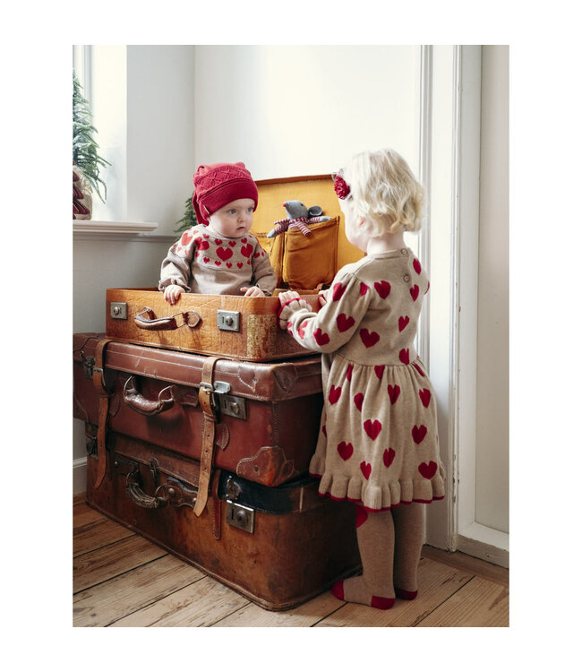 Hust and Claire Karina Strickkleid mit Herzen Biobaumwolle