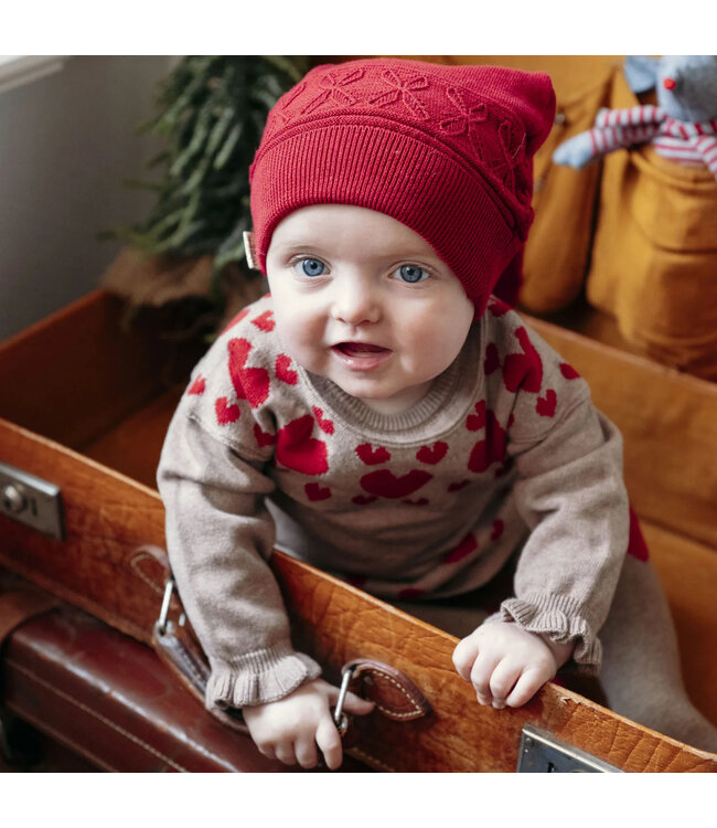 Hust and Claire Klea Strickkleid mit kleinen Herzen Biobaumwolle