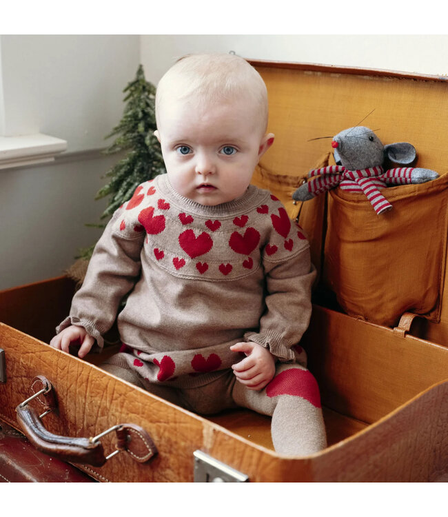 Hust and Claire Klea Strickkleid mit kleinen Herzen Biobaumwolle