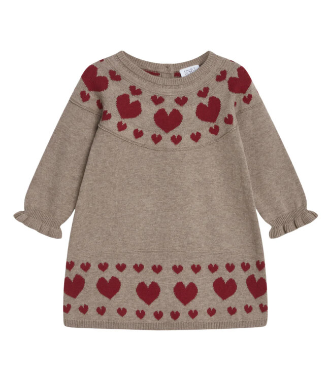 Hust and Claire Klea Strickkleid mit kleinen Herzen Biobaumwolle
