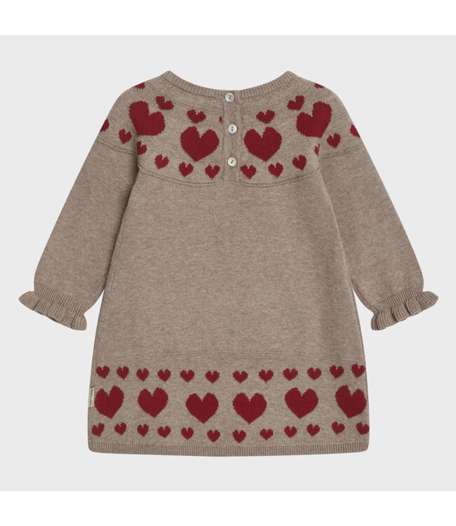 Hust and Claire Klea Strickkleid mit kleinen Herzen Biobaumwolle