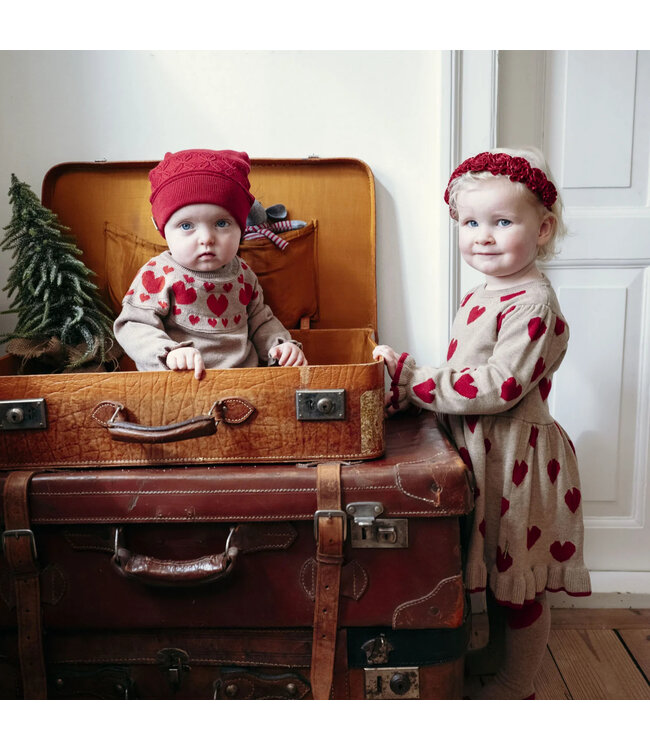 Hust and Claire Klea Strickkleid mit kleinen Herzen Biobaumwolle